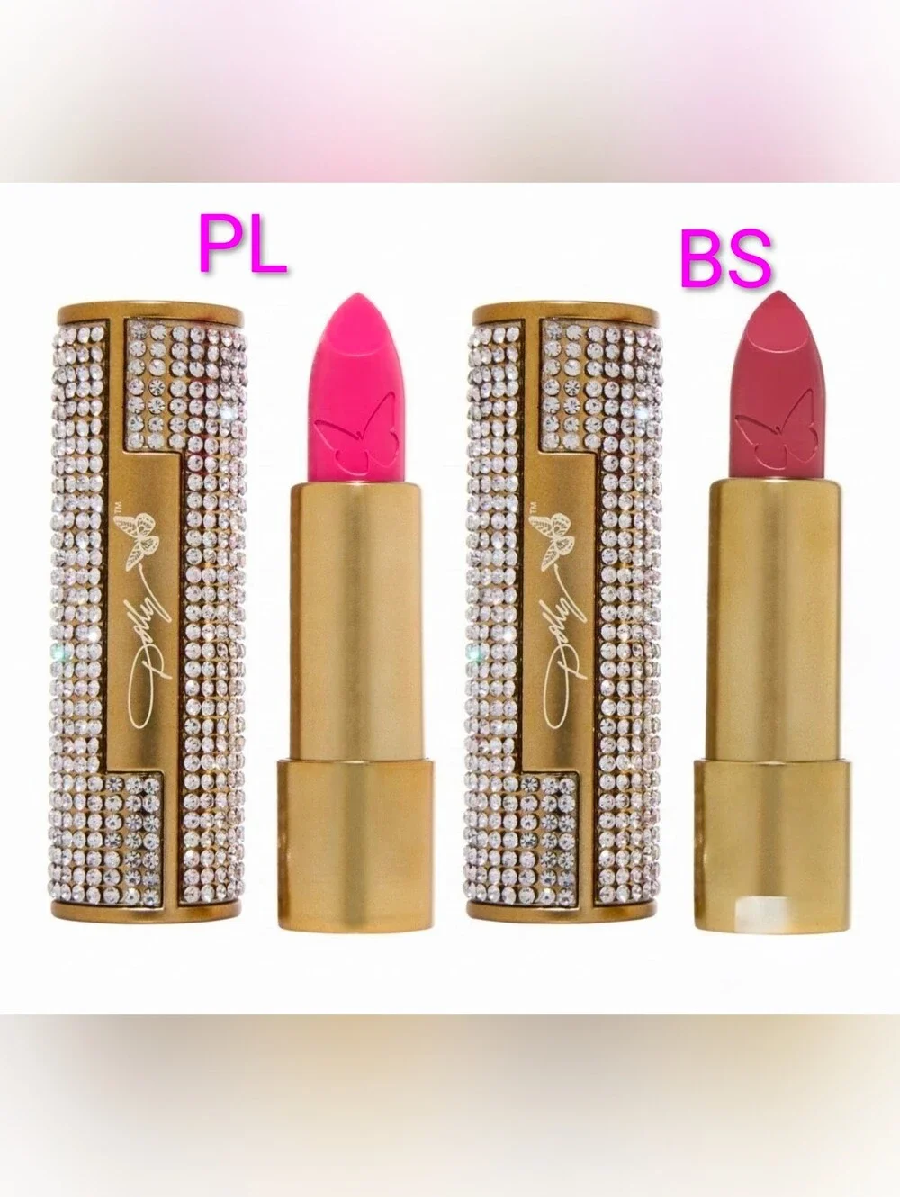 🆕 DOLLY PARTON'S Heavenly Kiss Rhinestone Studded Lipstick Set Of 3